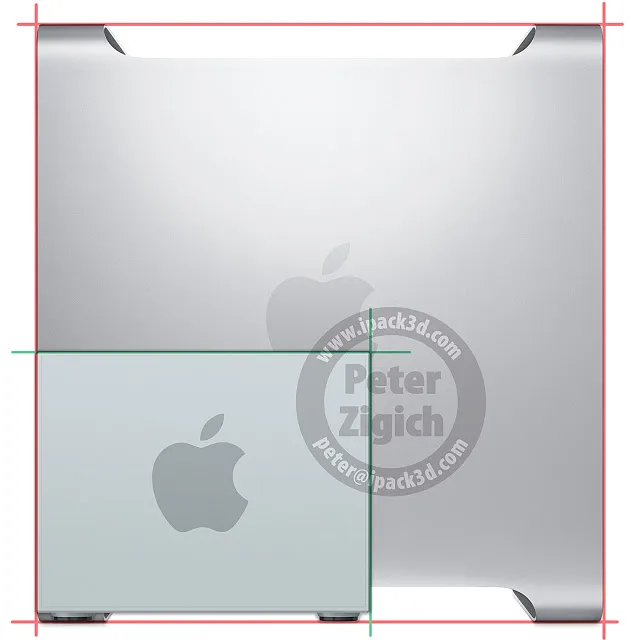Size comparison with current MacPro W x D x H - 230mm x 280mm x 220mm