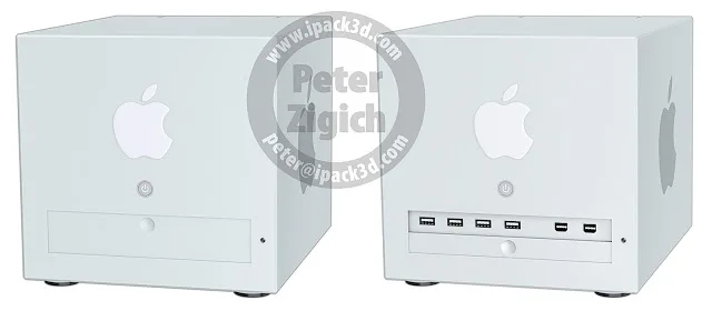 Front View Slide up/down front door to access USB3 & Thunderbolt ports