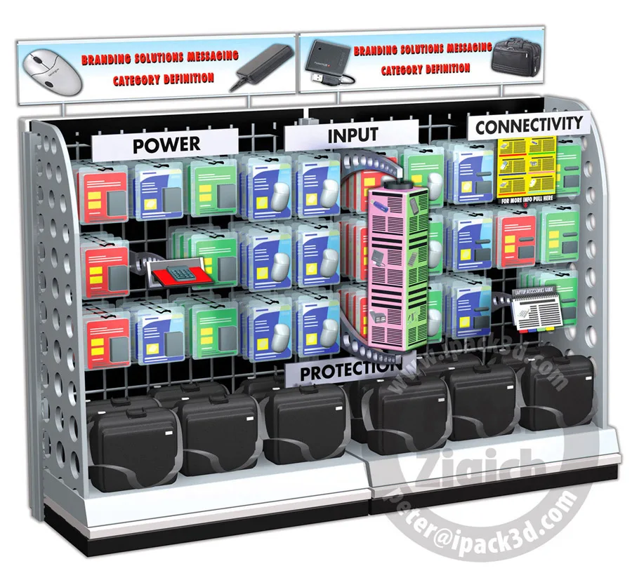 Retail & Exhibits 3d Peter Zigich, Toronto, ON, Canada, creating 3D concepts, photorealistic renderings packaging, POP, display, pallet
