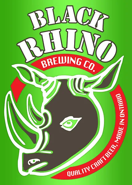 Black Rhino Brewing Company - 3d model realistic looking beer bottles. vibrant colour, water condensation, 20 sec. animation, Peter Zigich, designer, Toronto.