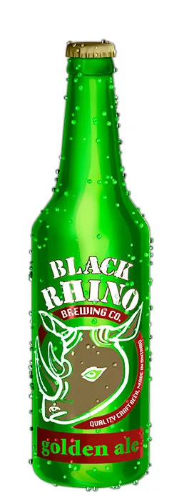 Black Rhino Brewing Company - 3d model realistic looking beer bottles. vibrant colour, water condensation, 20 sec. animation, Peter Zigich, designer, Toronto.