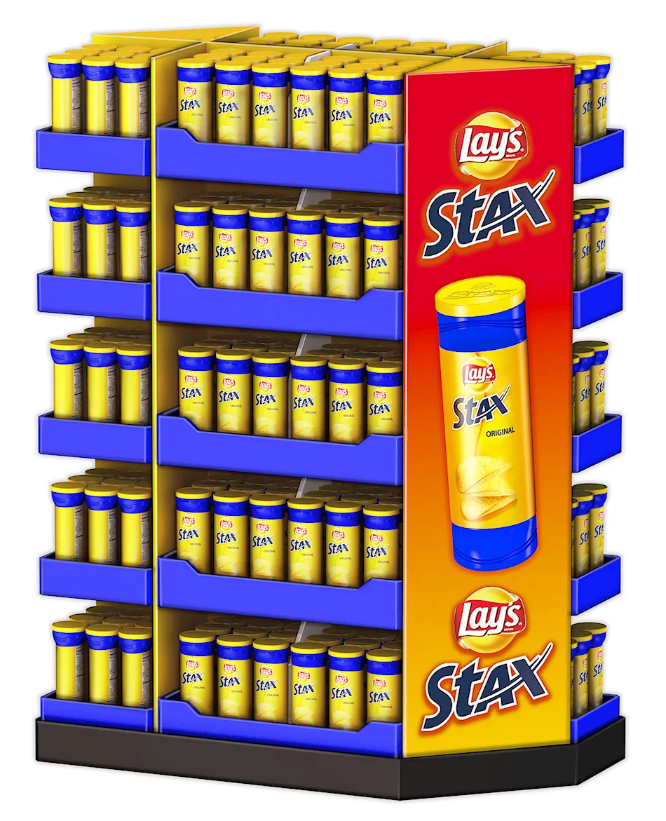Lays Stax POP display 3D