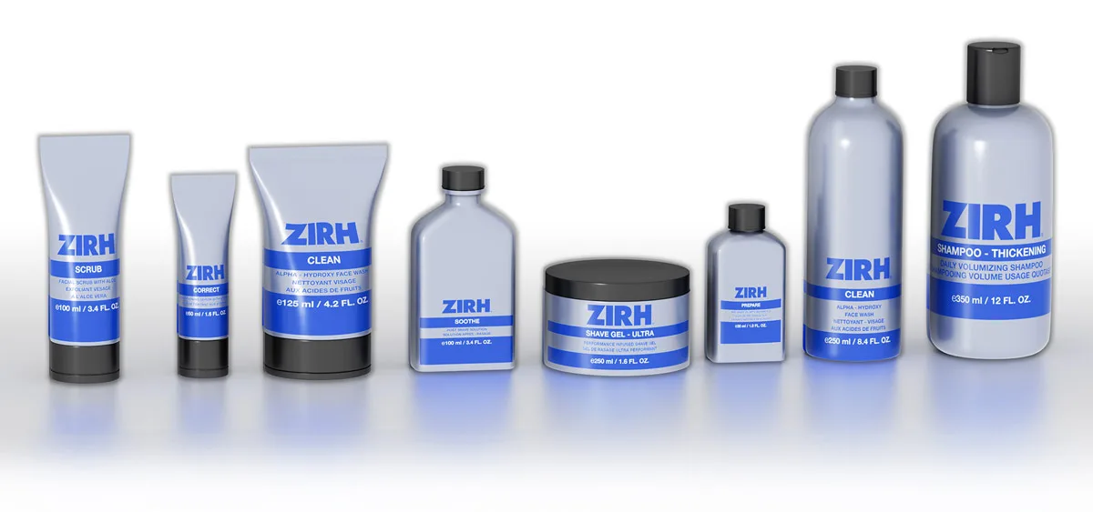 ZIRH products and POP 3D concepts - point-of-purchase visual 3d for cosmetics company ZIRH. Peter Zigich, Toronto. 3d