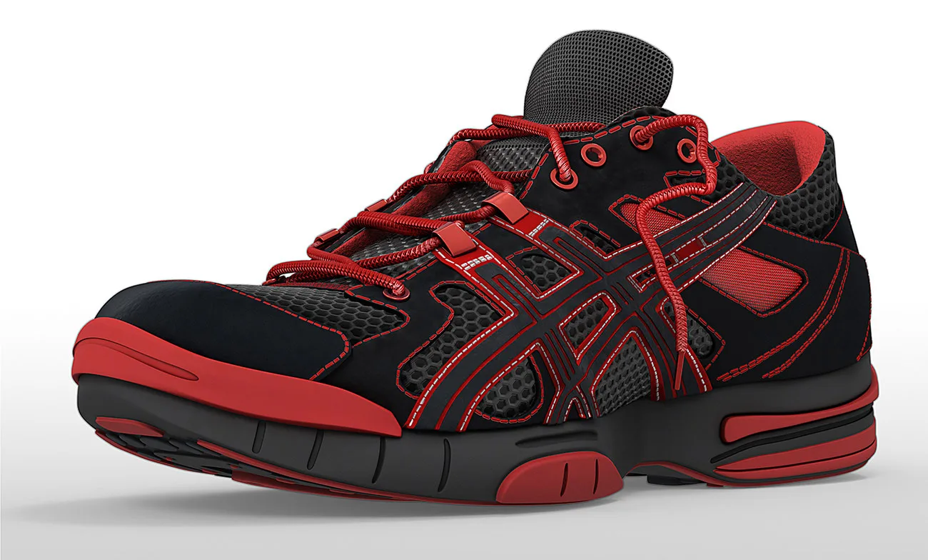 Hiking shoes 3D - creating photo realistic model of hiking shoes. HDR lights, render passes, Peter Zigich, Toronto.