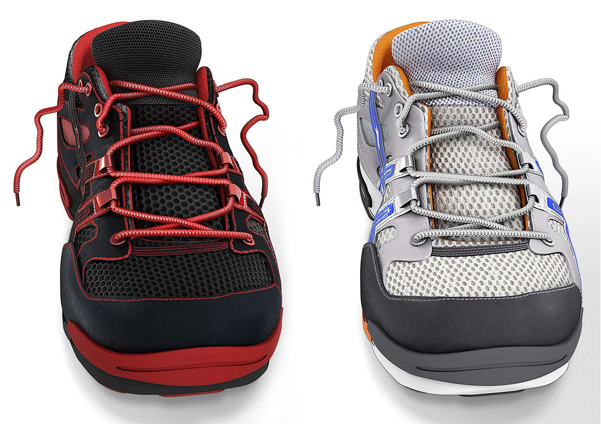 Hiking shoes 3D - creating photo realistic model of hiking shoes. HDR lights, render passes, Peter Zigich, Toronto.